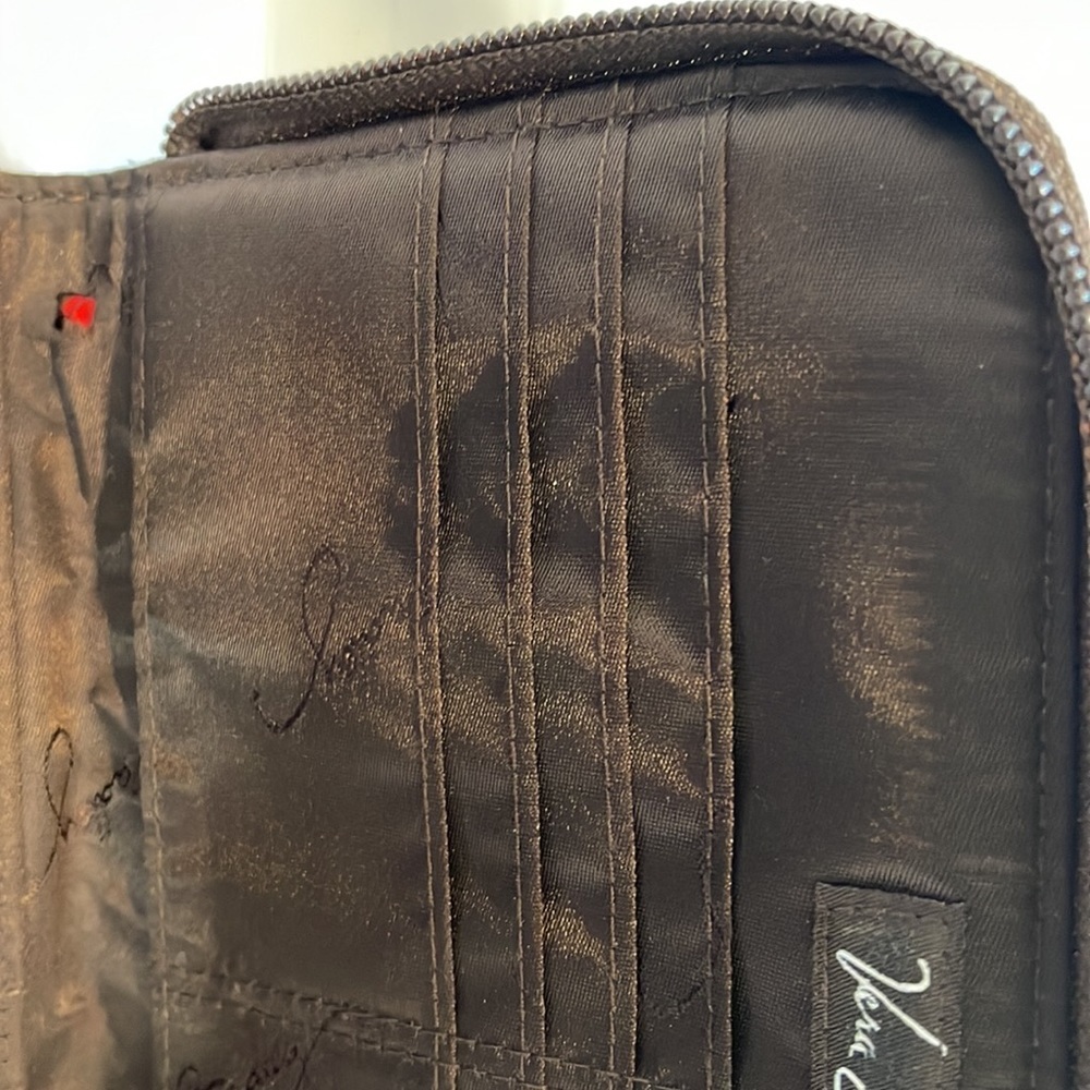 Vera Bradley fabric wallet with zippered coin purse and holds at least 9 cards - Picture 8 of 12